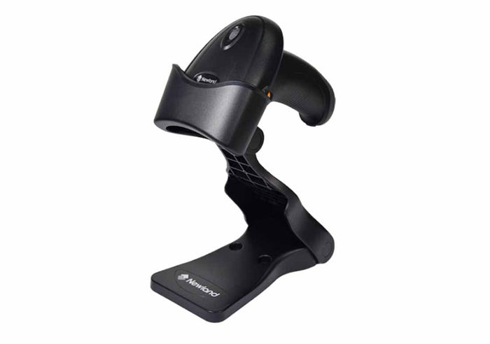 2D barcode scanner on stand